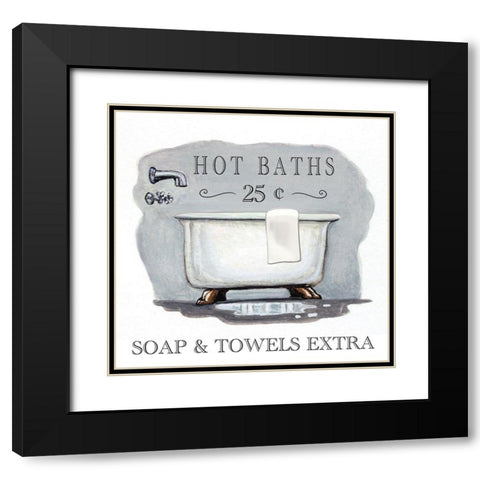 Hot Baths Black Modern Wood Framed Art Print with Double Matting by Tyndall, Elizabeth