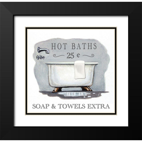 Hot Baths Black Modern Wood Framed Art Print with Double Matting by Tyndall, Elizabeth