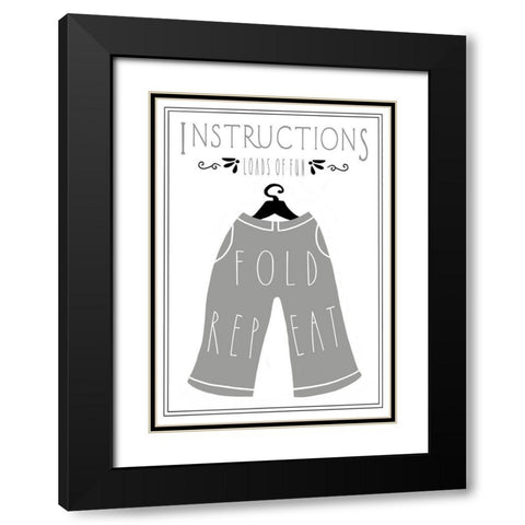 Laundry Pants Black Modern Wood Framed Art Print with Double Matting by Tyndall, Elizabeth