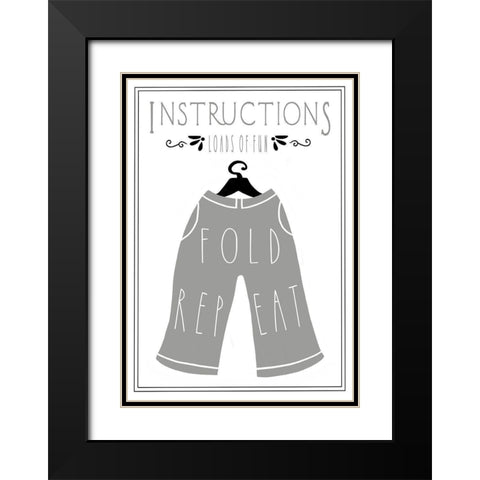 Laundry Pants Black Modern Wood Framed Art Print with Double Matting by Tyndall, Elizabeth