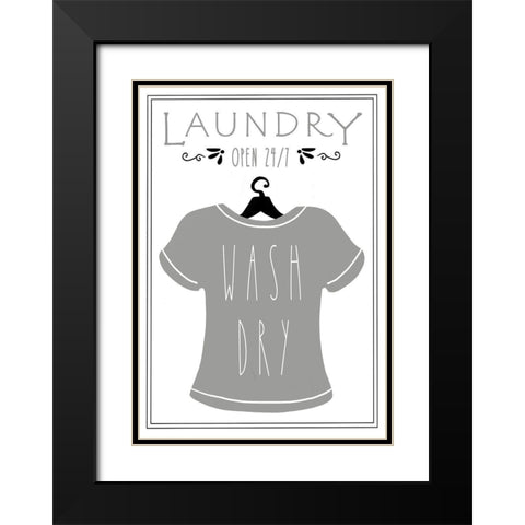 Laundry Shirt Black Modern Wood Framed Art Print with Double Matting by Tyndall, Elizabeth