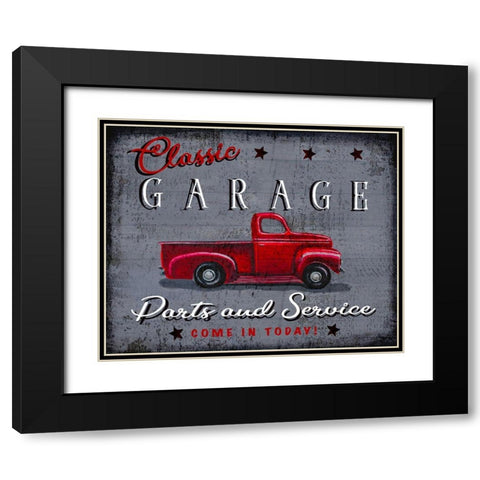 Classic Garage Black Modern Wood Framed Art Print with Double Matting by Tyndall, Elizabeth