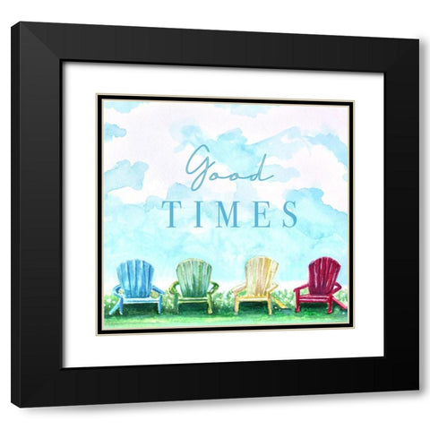 Good Times Black Modern Wood Framed Art Print with Double Matting by Tyndall, Elizabeth