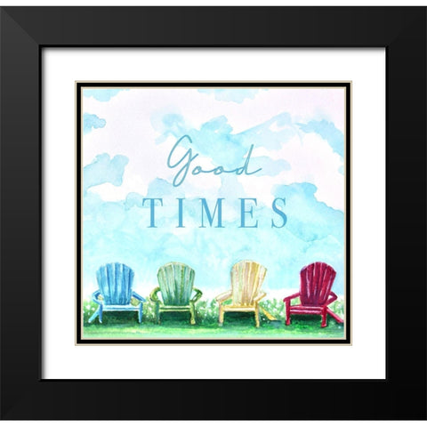 Good Times Black Modern Wood Framed Art Print with Double Matting by Tyndall, Elizabeth