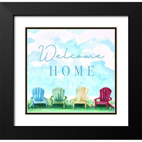 Welcome Home Black Modern Wood Framed Art Print with Double Matting by Tyndall, Elizabeth