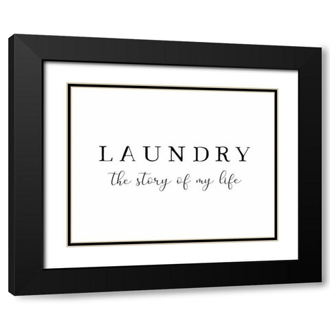 Laundry Black Modern Wood Framed Art Print with Double Matting by Tyndall, Elizabeth