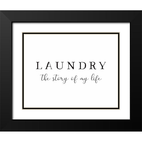 Laundry Black Modern Wood Framed Art Print with Double Matting by Tyndall, Elizabeth