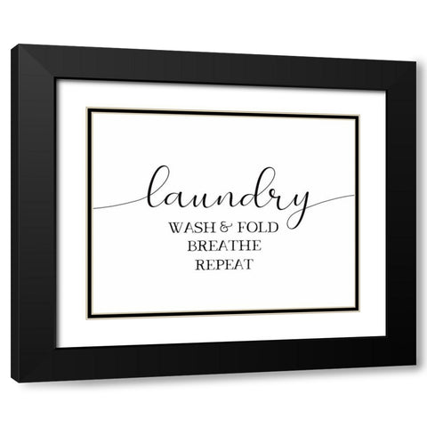 Laundry Repeat Black Modern Wood Framed Art Print with Double Matting by Tyndall, Elizabeth