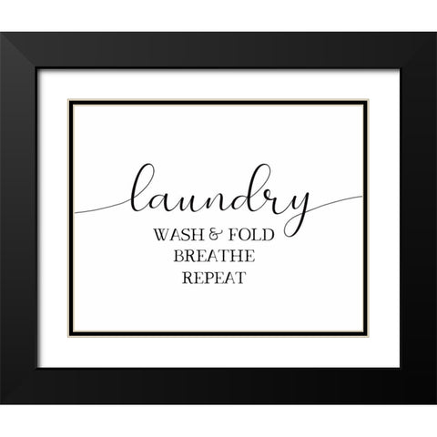 Laundry Repeat Black Modern Wood Framed Art Print with Double Matting by Tyndall, Elizabeth