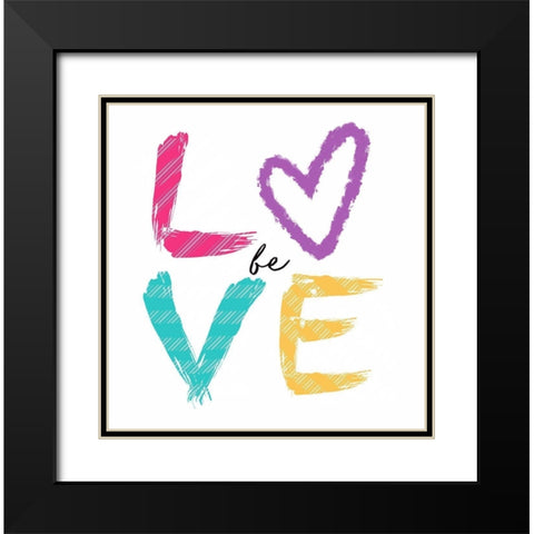 Be Love Black Modern Wood Framed Art Print with Double Matting by Tyndall, Elizabeth