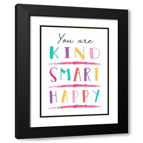 You Are Kind Black Modern Wood Framed Art Print with Double Matting by Tyndall, Elizabeth