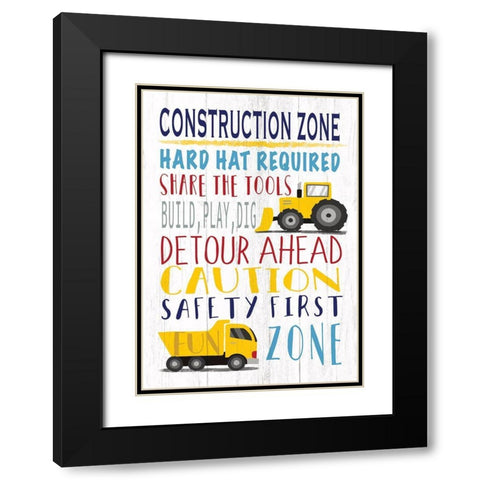 Construction Zone Black Modern Wood Framed Art Print with Double Matting by Tyndall, Elizabeth