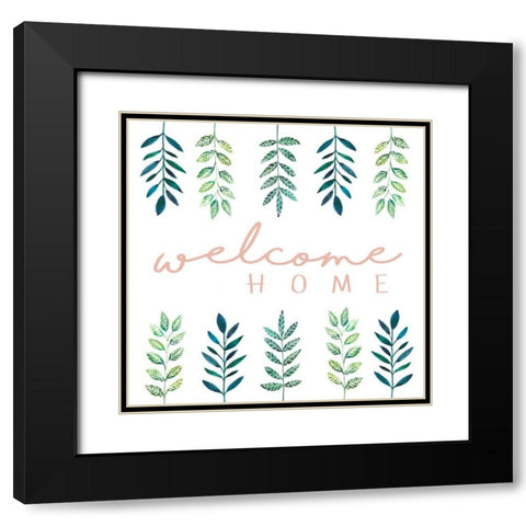 Welcome Home Black Modern Wood Framed Art Print with Double Matting by Tyndall, Elizabeth