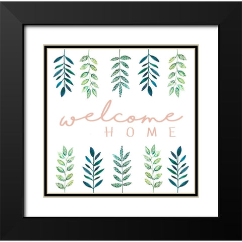 Welcome Home Black Modern Wood Framed Art Print with Double Matting by Tyndall, Elizabeth