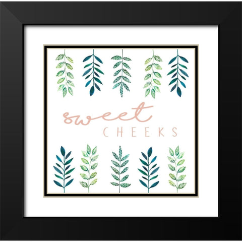 Sweet Cheeks Black Modern Wood Framed Art Print with Double Matting by Tyndall, Elizabeth