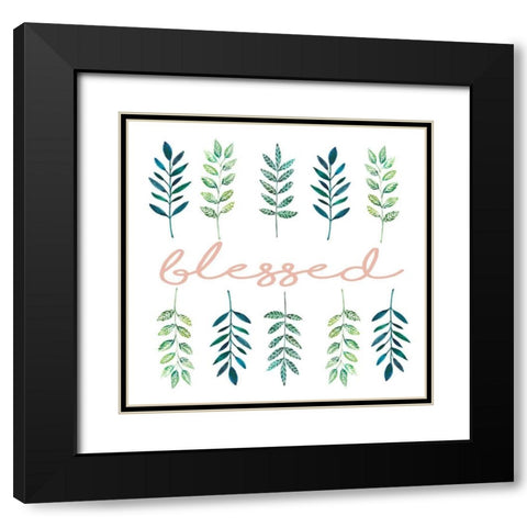 Blessed Black Modern Wood Framed Art Print with Double Matting by Tyndall, Elizabeth