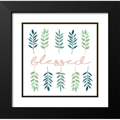 Blessed Black Modern Wood Framed Art Print with Double Matting by Tyndall, Elizabeth