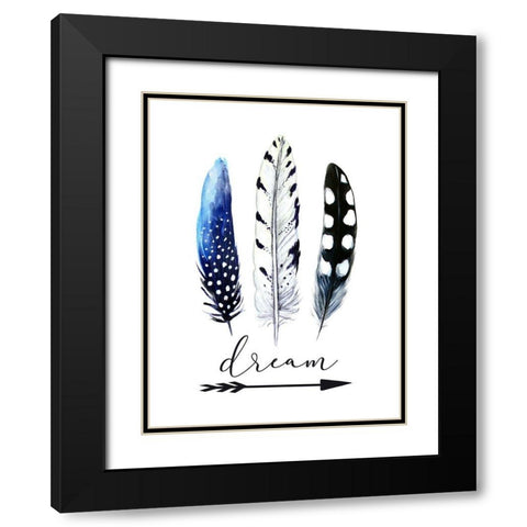 Dream Big Black Modern Wood Framed Art Print with Double Matting by Tyndall, Elizabeth