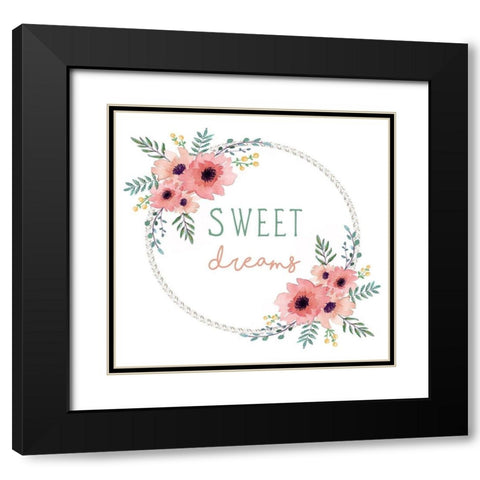 Sweet Dreams Black Modern Wood Framed Art Print with Double Matting by Tyndall, Elizabeth