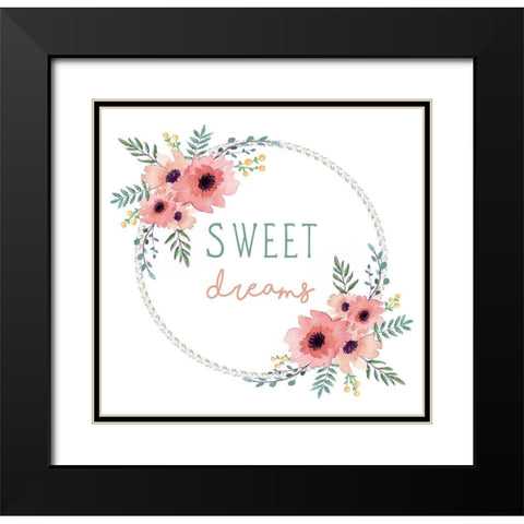 Sweet Dreams Black Modern Wood Framed Art Print with Double Matting by Tyndall, Elizabeth