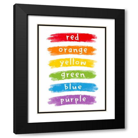 Rainbow Colors Black Modern Wood Framed Art Print with Double Matting by Tyndall, Elizabeth