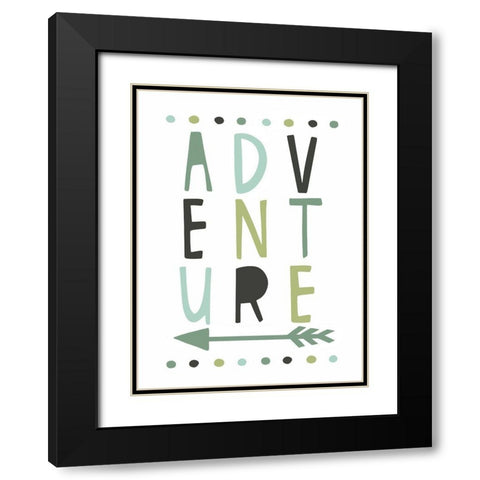 Green Adventures Black Modern Wood Framed Art Print with Double Matting by Tyndall, Elizabeth