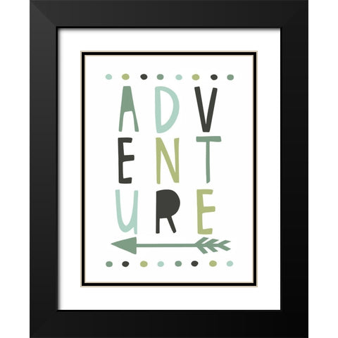 Green Adventures Black Modern Wood Framed Art Print with Double Matting by Tyndall, Elizabeth