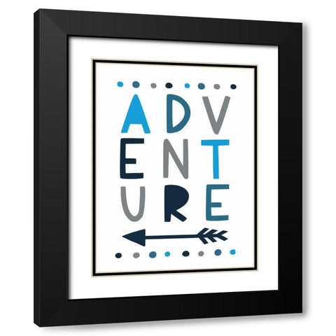 Blue Adventures Black Modern Wood Framed Art Print with Double Matting by Tyndall, Elizabeth