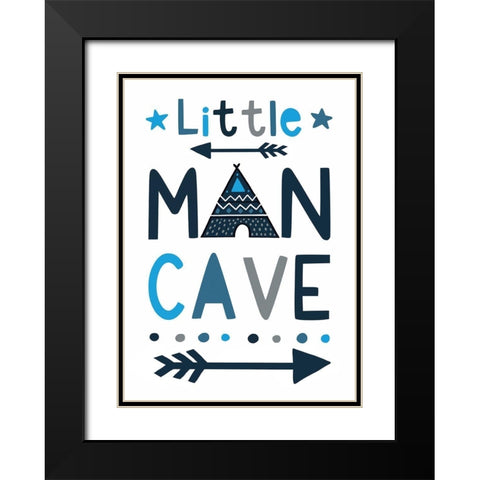 Little Man Cave Black Modern Wood Framed Art Print with Double Matting by Tyndall, Elizabeth