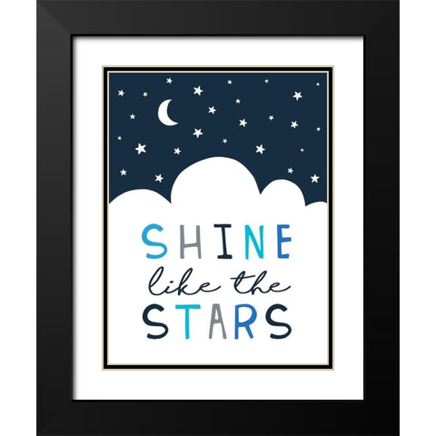 Shine Like the Stars Black Modern Wood Framed Art Print with Double Matting by Tyndall, Elizabeth