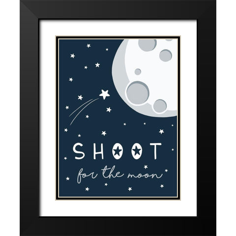 Shoot for the Moon Black Modern Wood Framed Art Print with Double Matting by Tyndall, Elizabeth