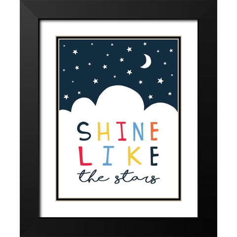 Shine Like the Stars Black Modern Wood Framed Art Print with Double Matting by Tyndall, Elizabeth