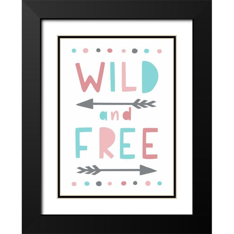 Wild and Free Black Modern Wood Framed Art Print with Double Matting by Tyndall, Elizabeth