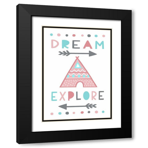 Dream, Explore Black Modern Wood Framed Art Print with Double Matting by Tyndall, Elizabeth