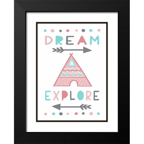 Dream, Explore Black Modern Wood Framed Art Print with Double Matting by Tyndall, Elizabeth