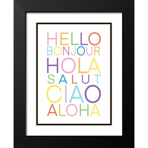 Hello   Black Modern Wood Framed Art Print with Double Matting by Tyndall, Elizabeth