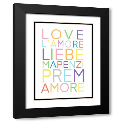 Love  Black Modern Wood Framed Art Print with Double Matting by Tyndall, Elizabeth