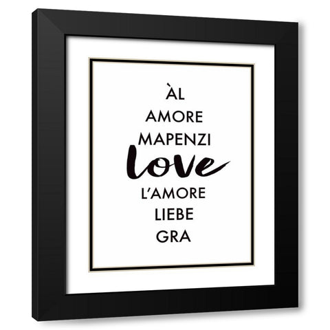 Love Languages Black Modern Wood Framed Art Print with Double Matting by Tyndall, Elizabeth