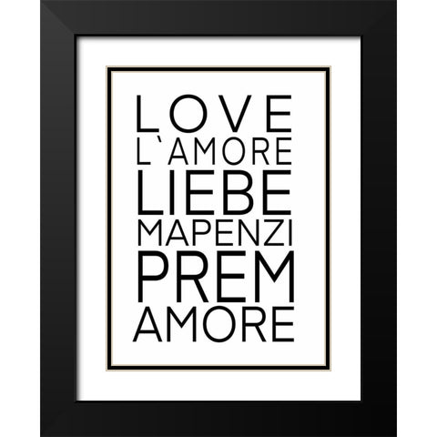 Love Language  Black Modern Wood Framed Art Print with Double Matting by Tyndall, Elizabeth