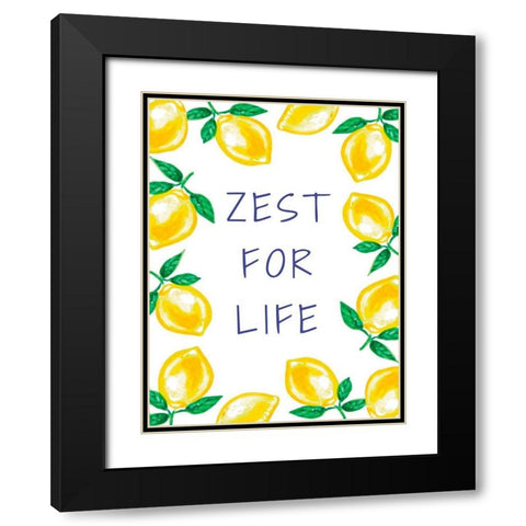 Zest for Life Black Modern Wood Framed Art Print with Double Matting by Tyndall, Elizabeth