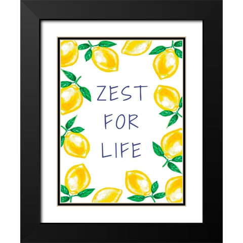 Zest for Life Black Modern Wood Framed Art Print with Double Matting by Tyndall, Elizabeth