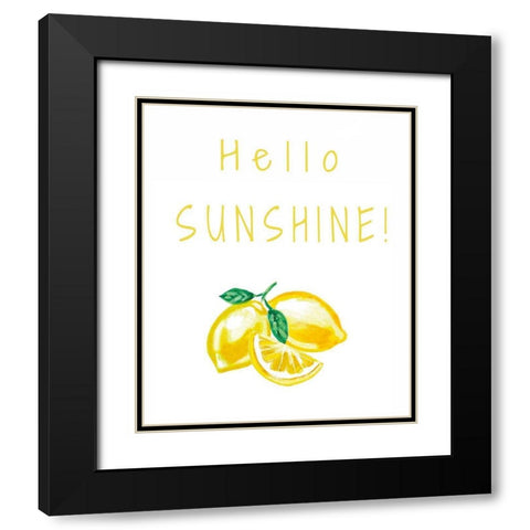 Hello Sunshine Black Modern Wood Framed Art Print with Double Matting by Tyndall, Elizabeth