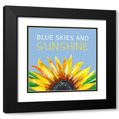 Blue Skies Black Modern Wood Framed Art Print with Double Matting by Tyndall, Elizabeth