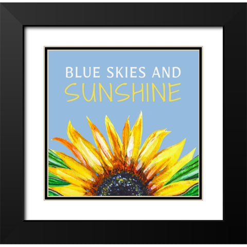 Blue Skies Black Modern Wood Framed Art Print with Double Matting by Tyndall, Elizabeth