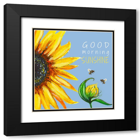 Good Morning Sunshine Black Modern Wood Framed Art Print with Double Matting by Tyndall, Elizabeth