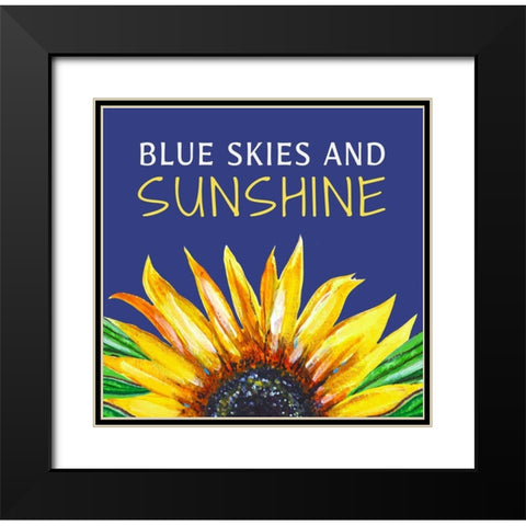 Blue Skies Black Modern Wood Framed Art Print with Double Matting by Tyndall, Elizabeth