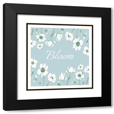 Bloom Black Modern Wood Framed Art Print with Double Matting by Tyndall, Elizabeth