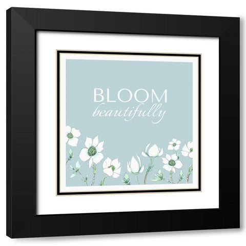 Bloom Beautifully Black Modern Wood Framed Art Print with Double Matting by Tyndall, Elizabeth