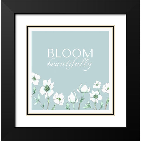 Bloom Beautifully Black Modern Wood Framed Art Print with Double Matting by Tyndall, Elizabeth