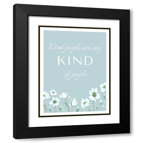 Kind People Black Modern Wood Framed Art Print with Double Matting by Tyndall, Elizabeth